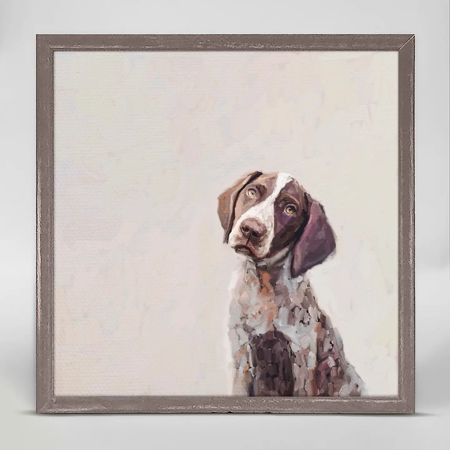 Soft German Shorthaired Pointer Mini Framed Canvas