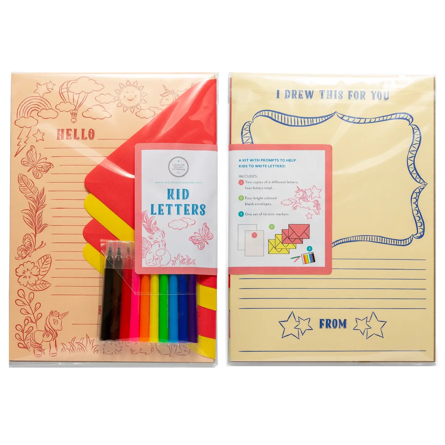 Letter Writing Kit For Kids - Peach