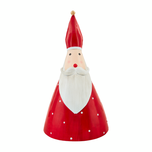 Large Tin Santa Sitter Decor