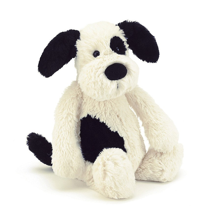 Bashful Black & Cream Puppy Plush Toy