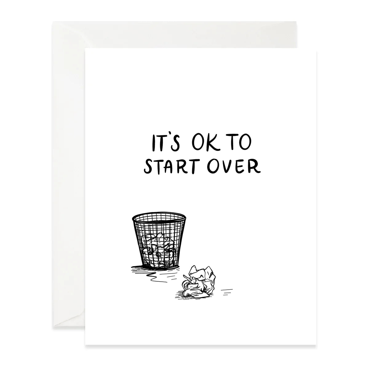 Greeting Card - Its Ok To Start Over
