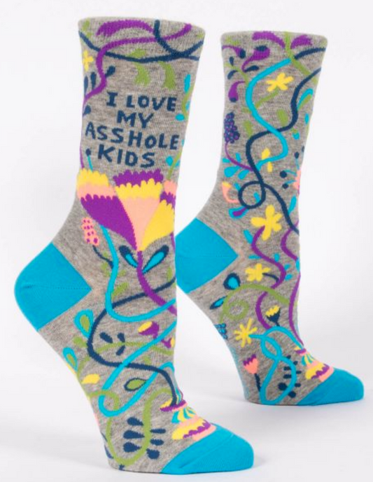 I Love My Asshole Kids. Women's Crew Socks