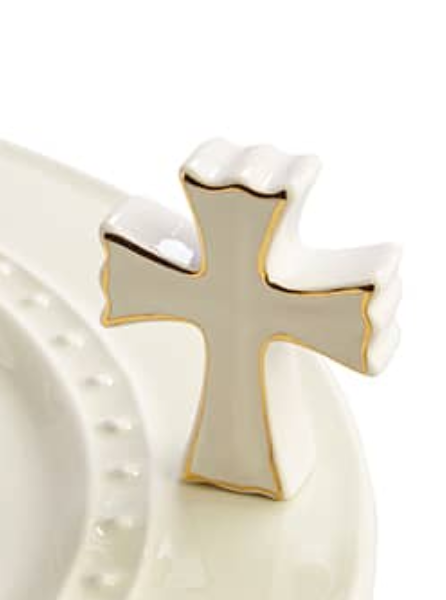 White Cross Nora Fleming Mini Attachment