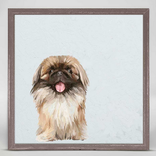 Pekingese Mini Framed Canvas