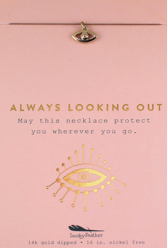 Always Looking Out - Gold Evil Eye Necklace