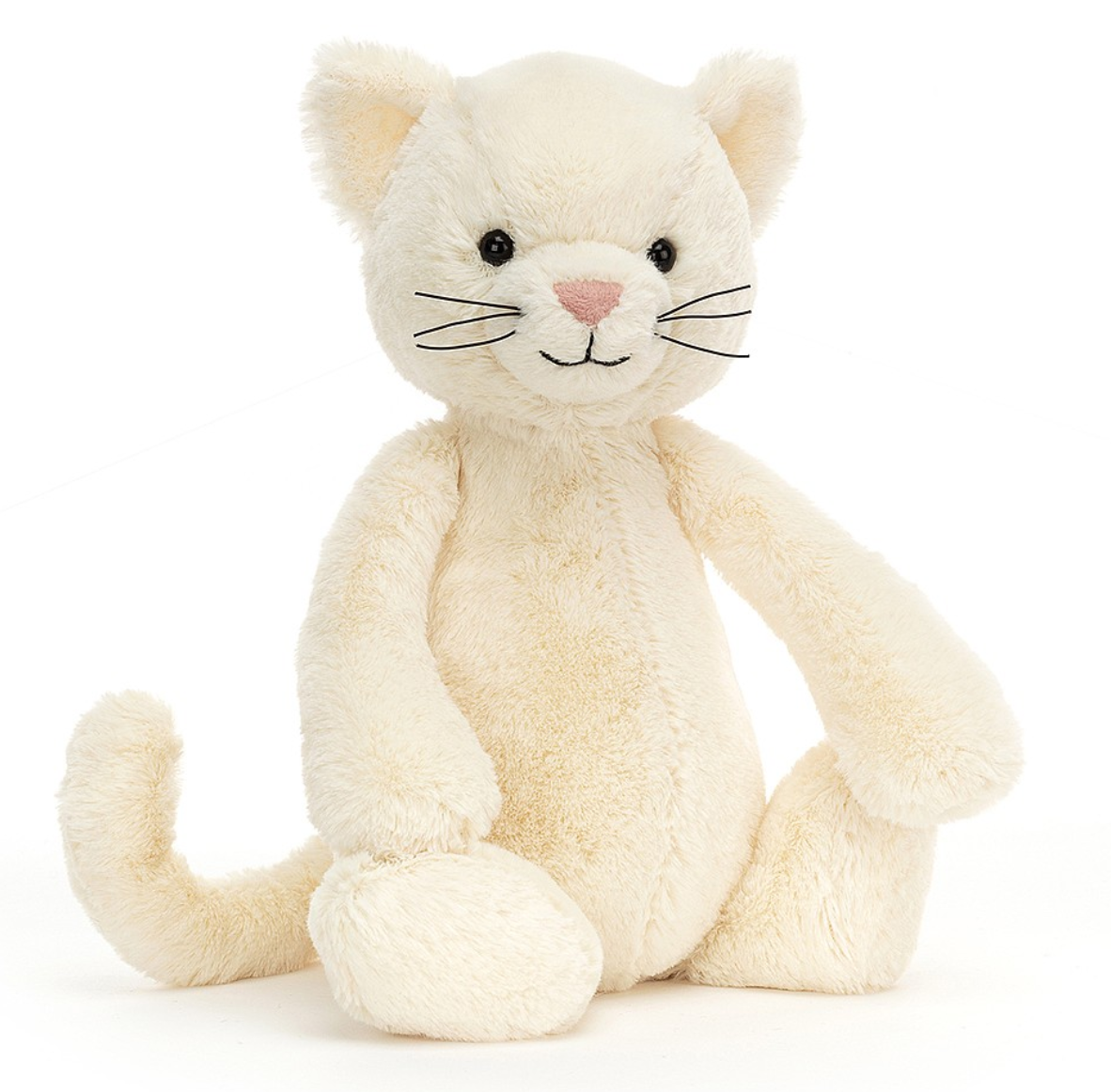 Bashful Kitten Plush Toy - Cream