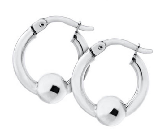 Silver Hoop Earring Small 15mm