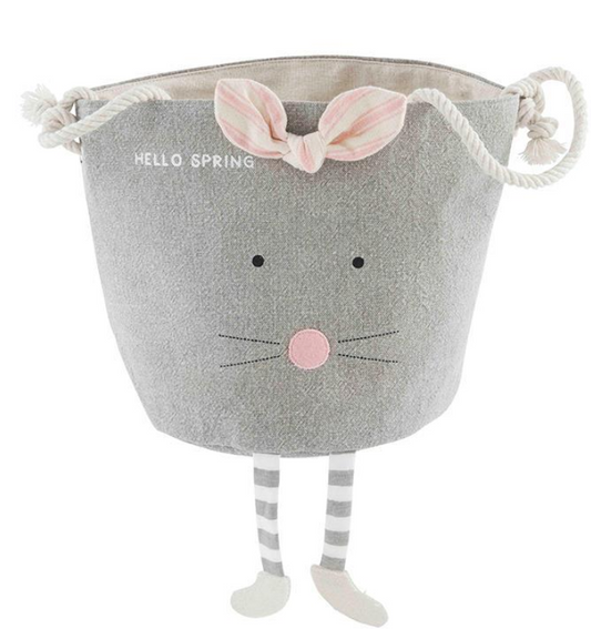 Easter Bunny Bucket - Gray