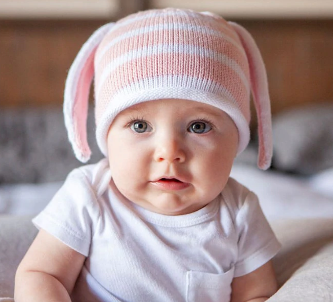 Hat With Bunny Ears - Pink