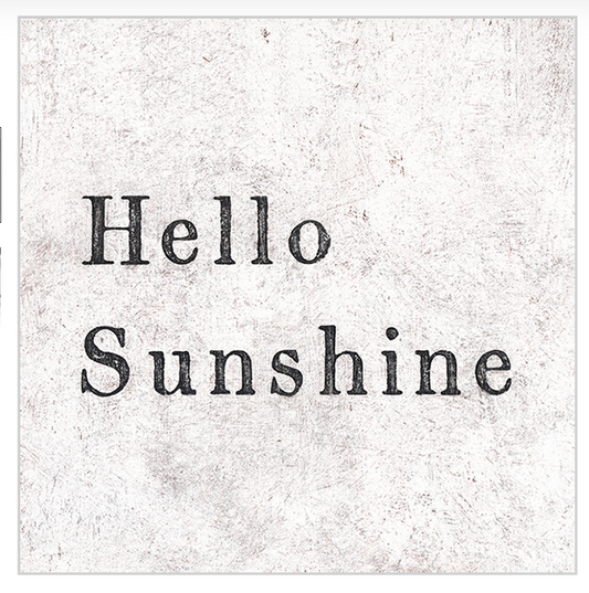 Hello Sunshine Block Print