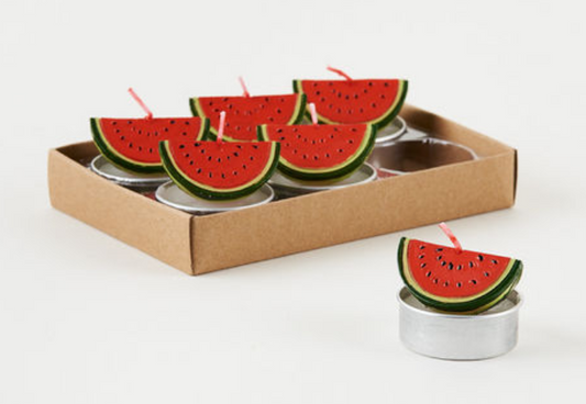 Watermelon Tea Lights - Box of 6 - 1.5"