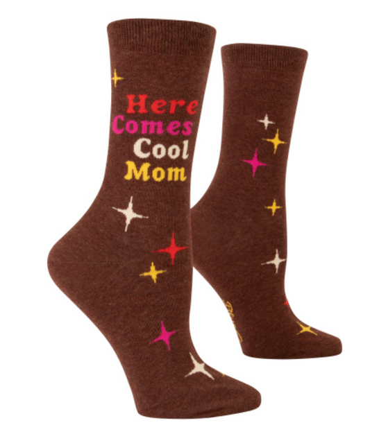 Here Comes Cool Mom Crew Socks