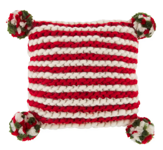 Red Stripe Chunky Pillow