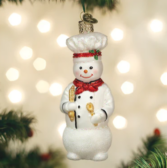 Snowman Chef Ornament