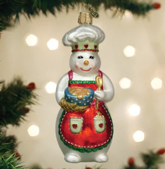 Snow Women Chef Ornament