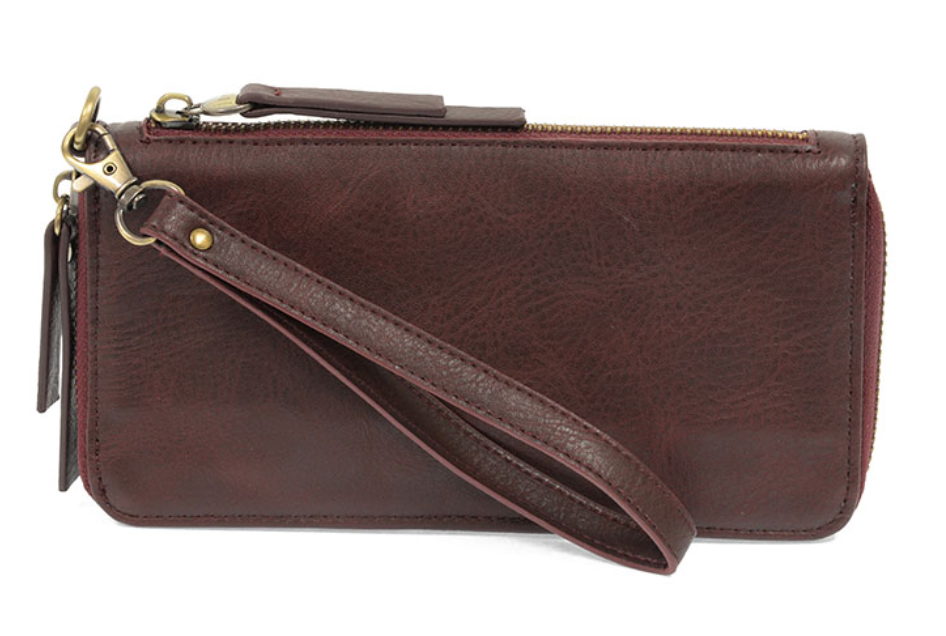 Chloe Zip Around Wristlet - Wine