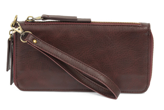 Chloe Zip Around Wristlet - Wine