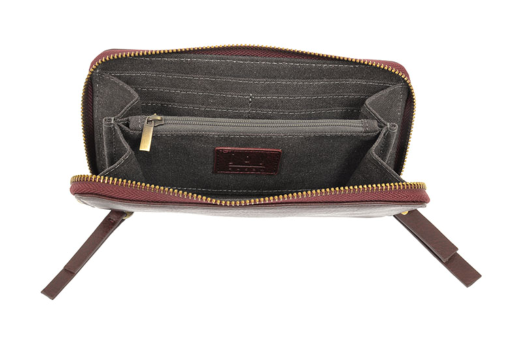 Chloe Zip Around Wristlet - Wine