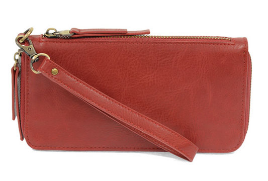 Chloe Zip Around Wristlet - Scarlet