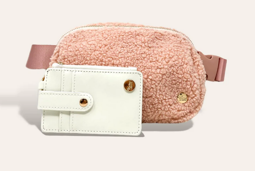 Cozy Blush Sherpa Belt Bag