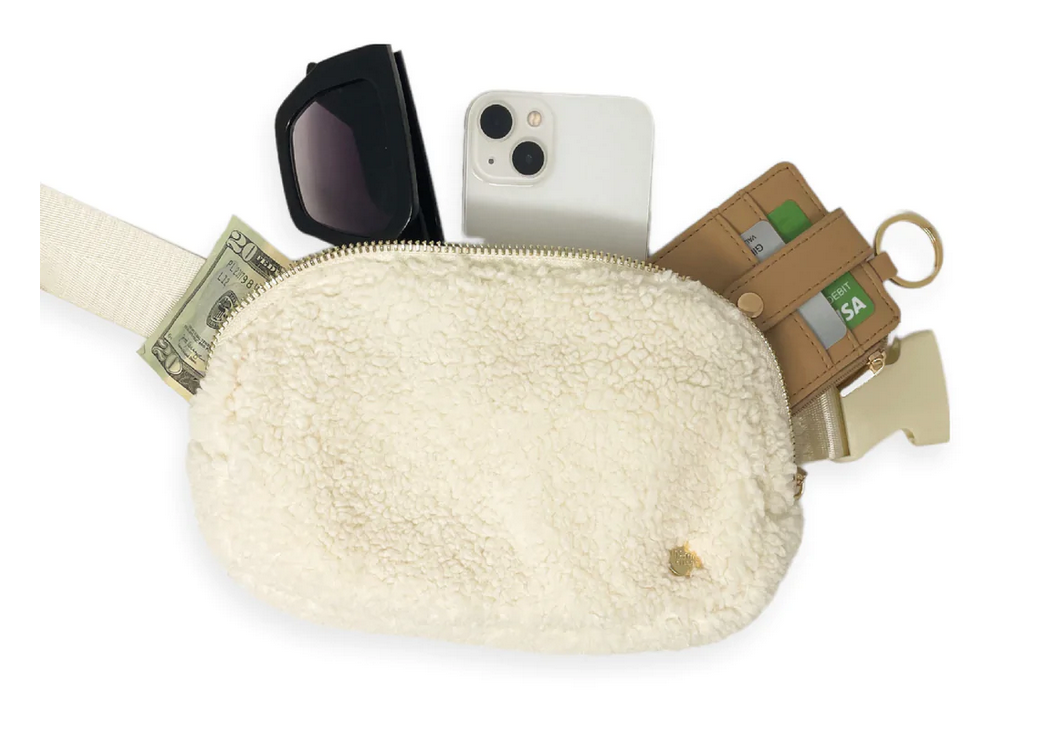 Cozy Cream Sherpa Belt Bag