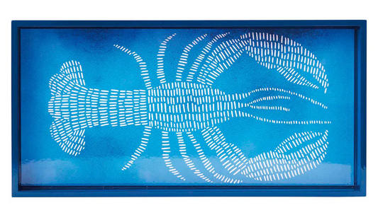 10X20" Tray - Indigo Lobster