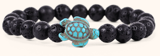 Journey Bracelet - Turtle - Lava Stone