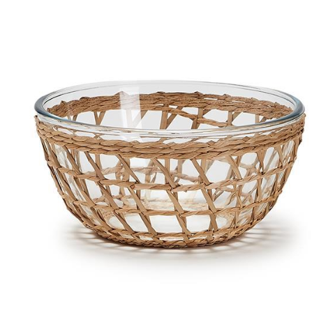 Glass Bowls With Hand Woven Lattice